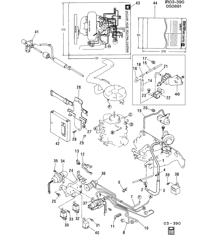 GM 94152419 HOSE, Emission System