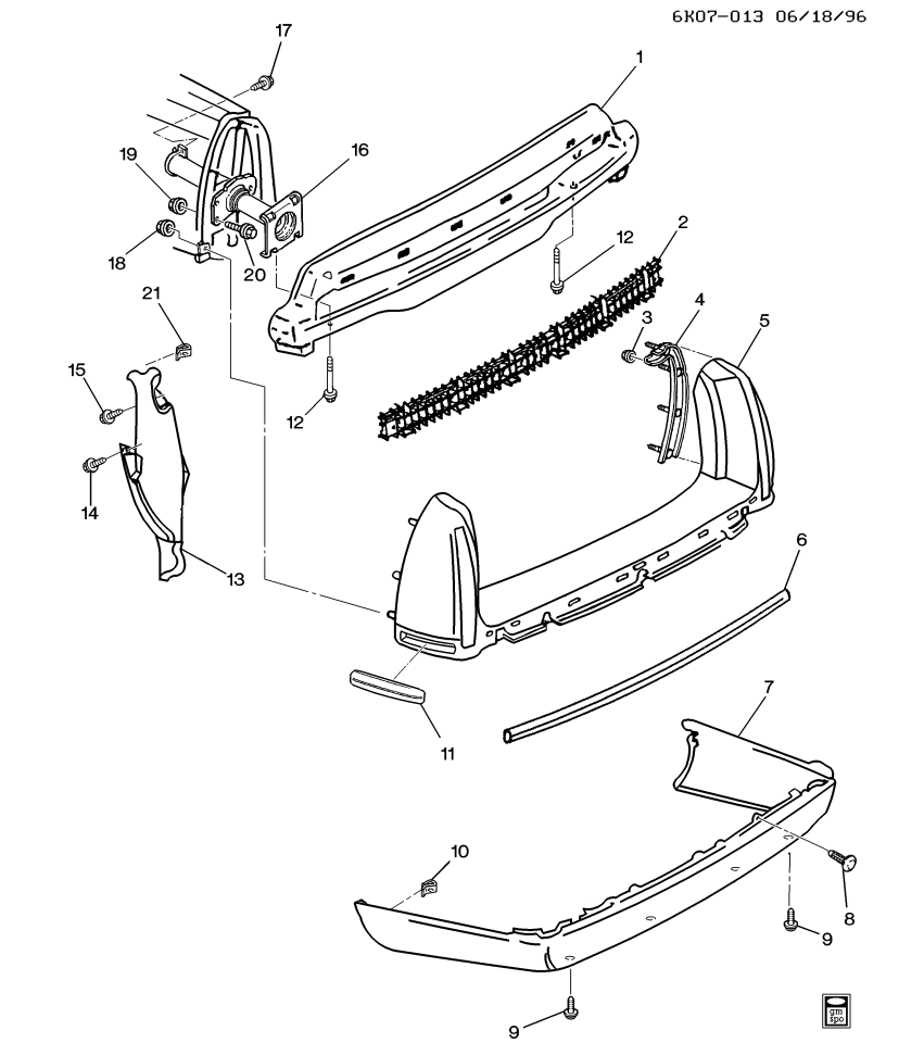 GM 25684357 Spacer, Rear Bumper Imp Bar