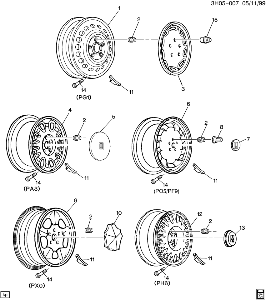GM 12365451 Wheel Rim Kit,Aluminum