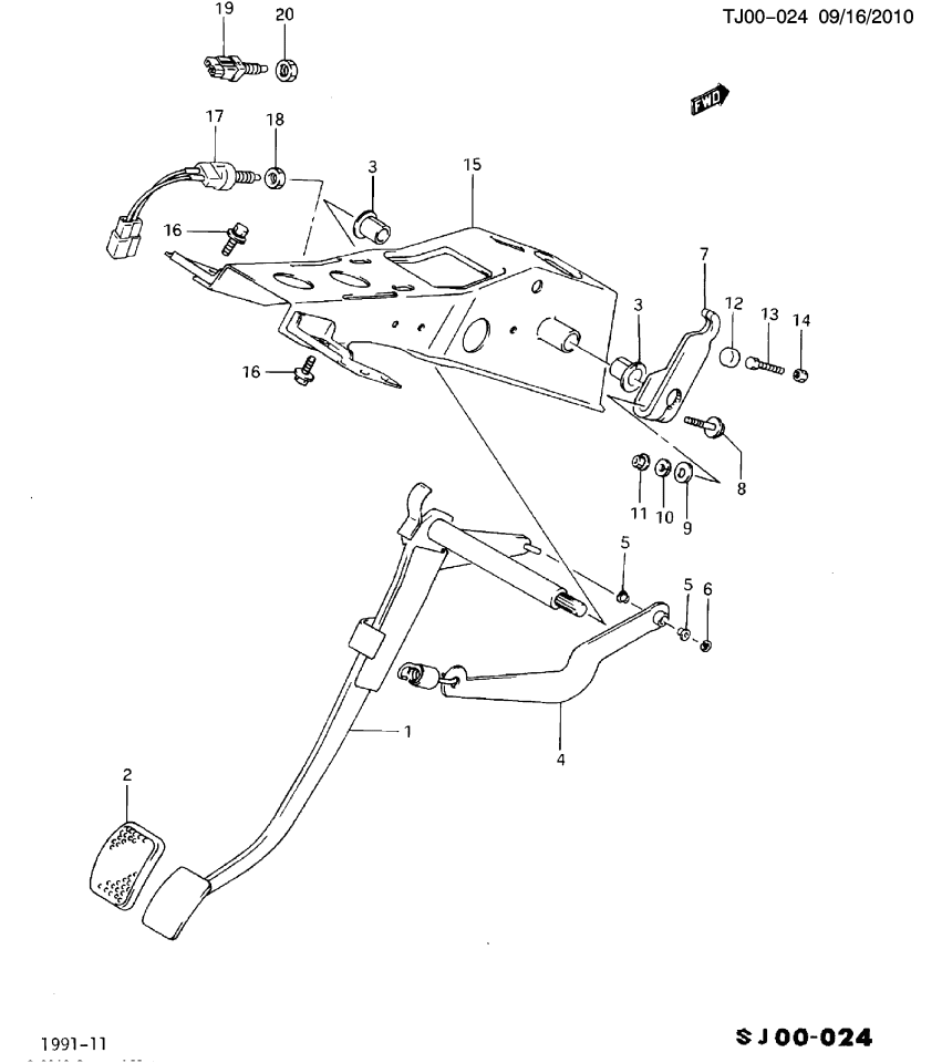 GM 96065869 Bracket,Clutch Pedal