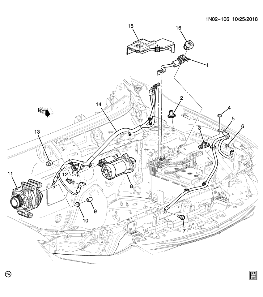 GM 84747003 Cable Assembly, Bat Pos