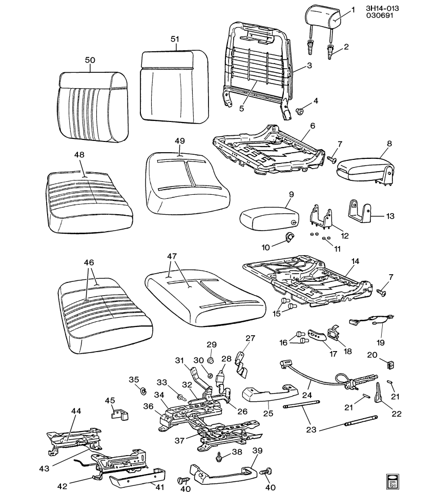 GM 16608836 WIRE, Front Seat Adjuster Lock
