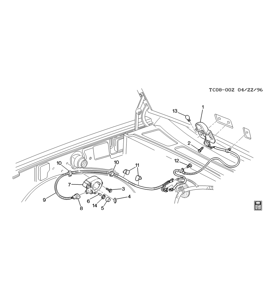 GM 15615497 Gasket, Underhood Reel Lamp