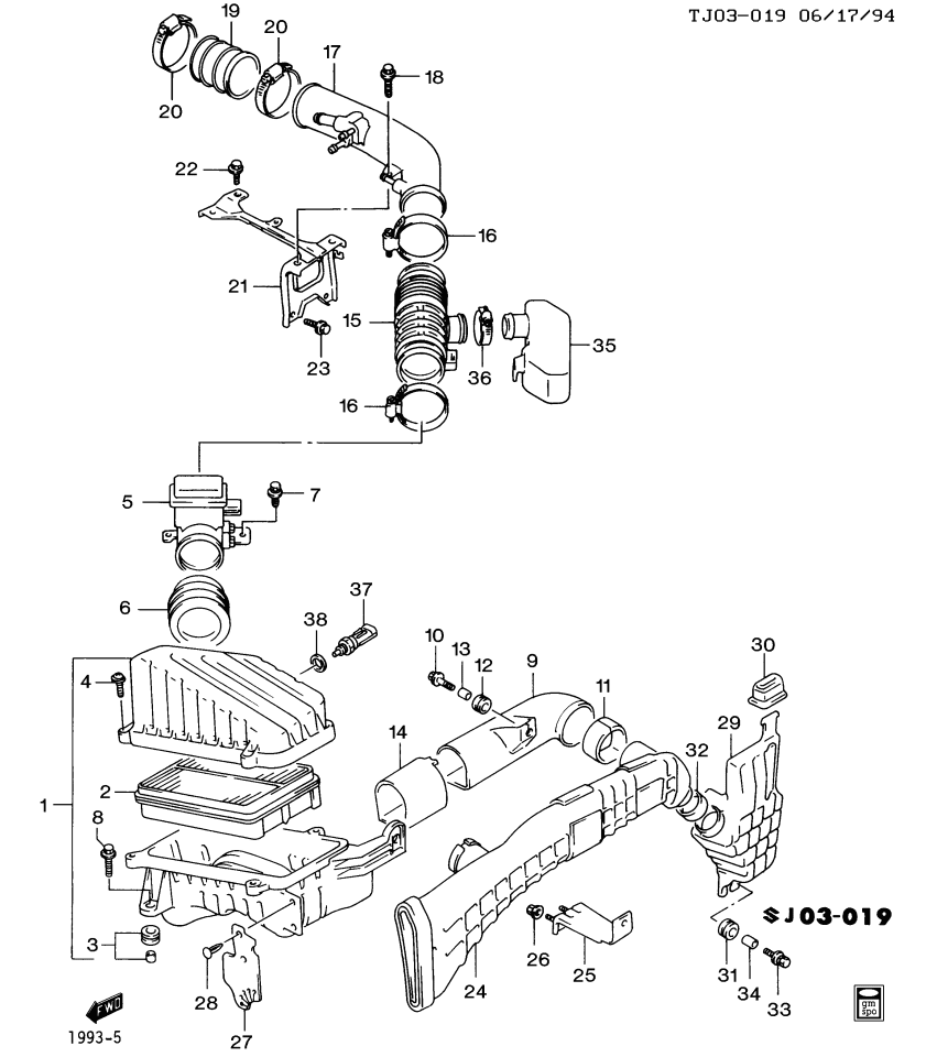 GM 30011277 COVER, Air Cleaner Intake
