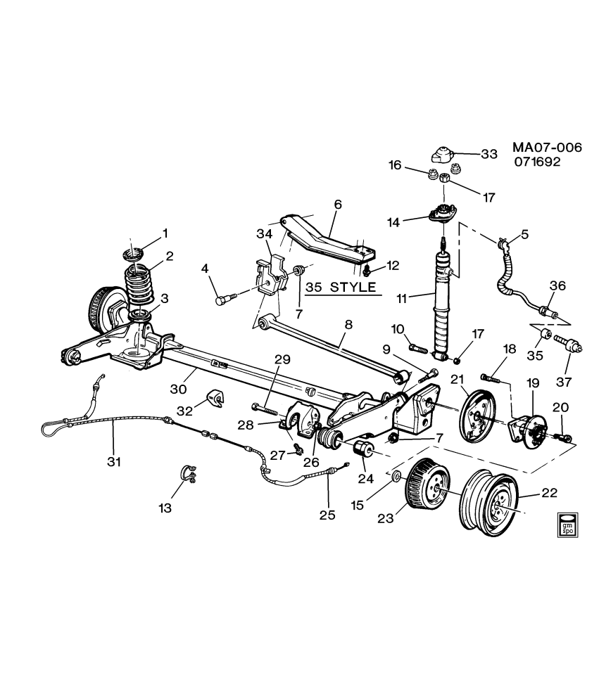 GM 20324370 BRACKET, Rear Axle Tie Rod