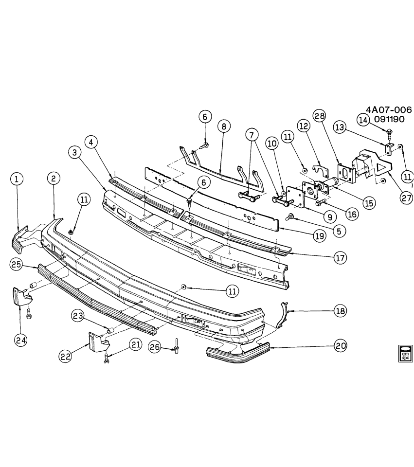 GM 25526143 Reinforcement, Front Bumper Impact Bar Inner
