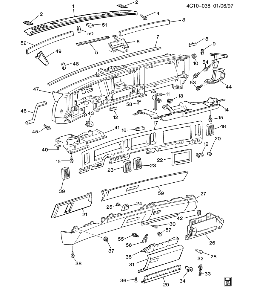 GM 25605113 Bracket Assembly, Instrument Panel Outer (Right)