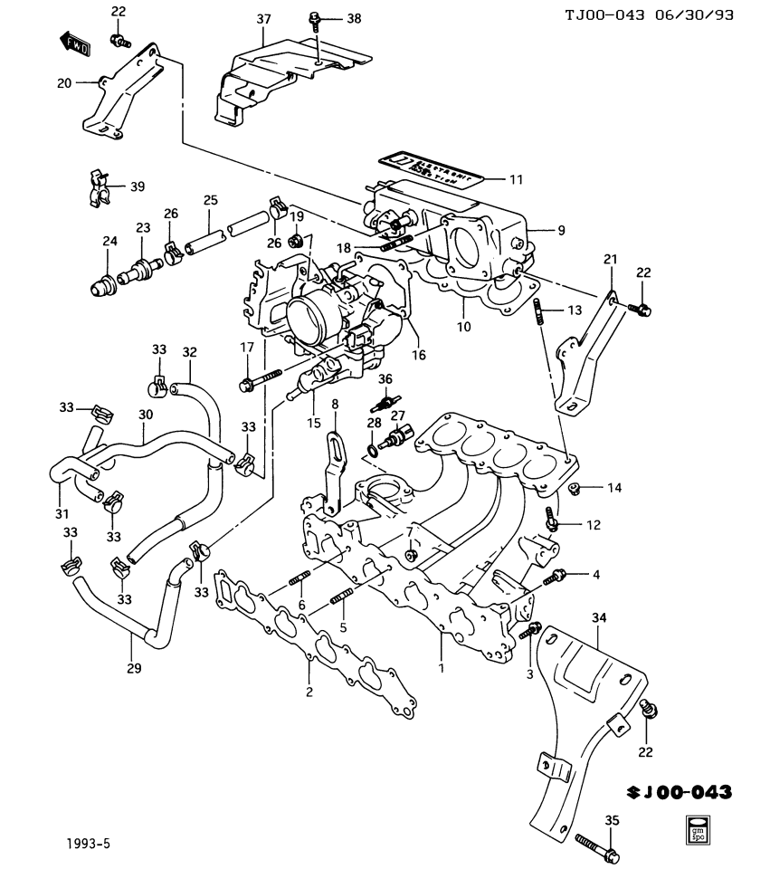 GM 96068612 Gasket,Idle Air Control Valve Housing