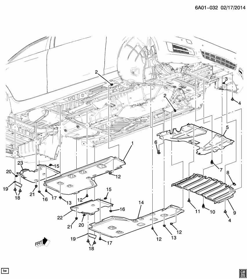 GM 22971716 Deflector Assembly, Underbody Rear Air