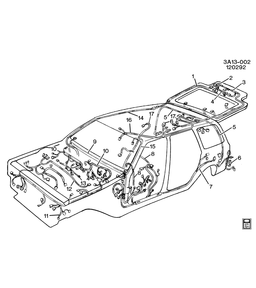 GM 12148614 HARNESS, Body Wiring