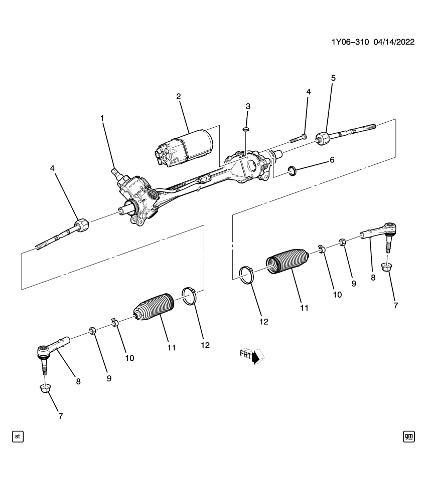 GM 85108992 Gear Assembly, Elec Belt Drv Rack & Pinion Strg