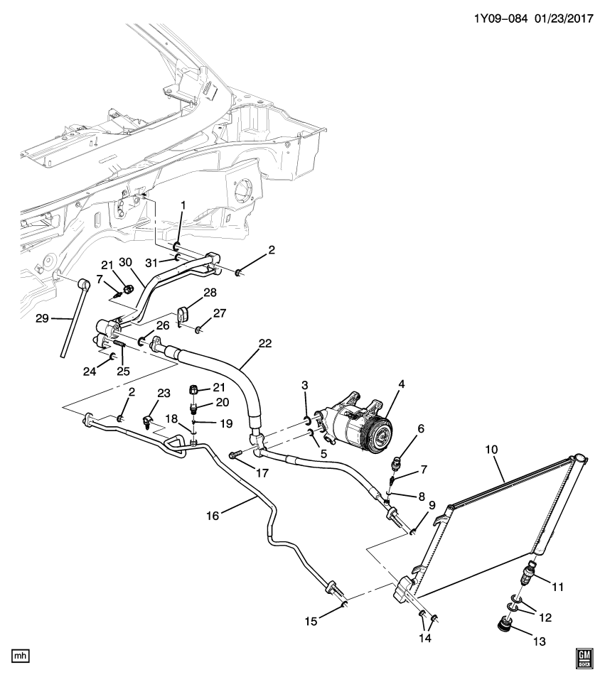 GM 23366025 Tube Assembly, A/C Evaporator