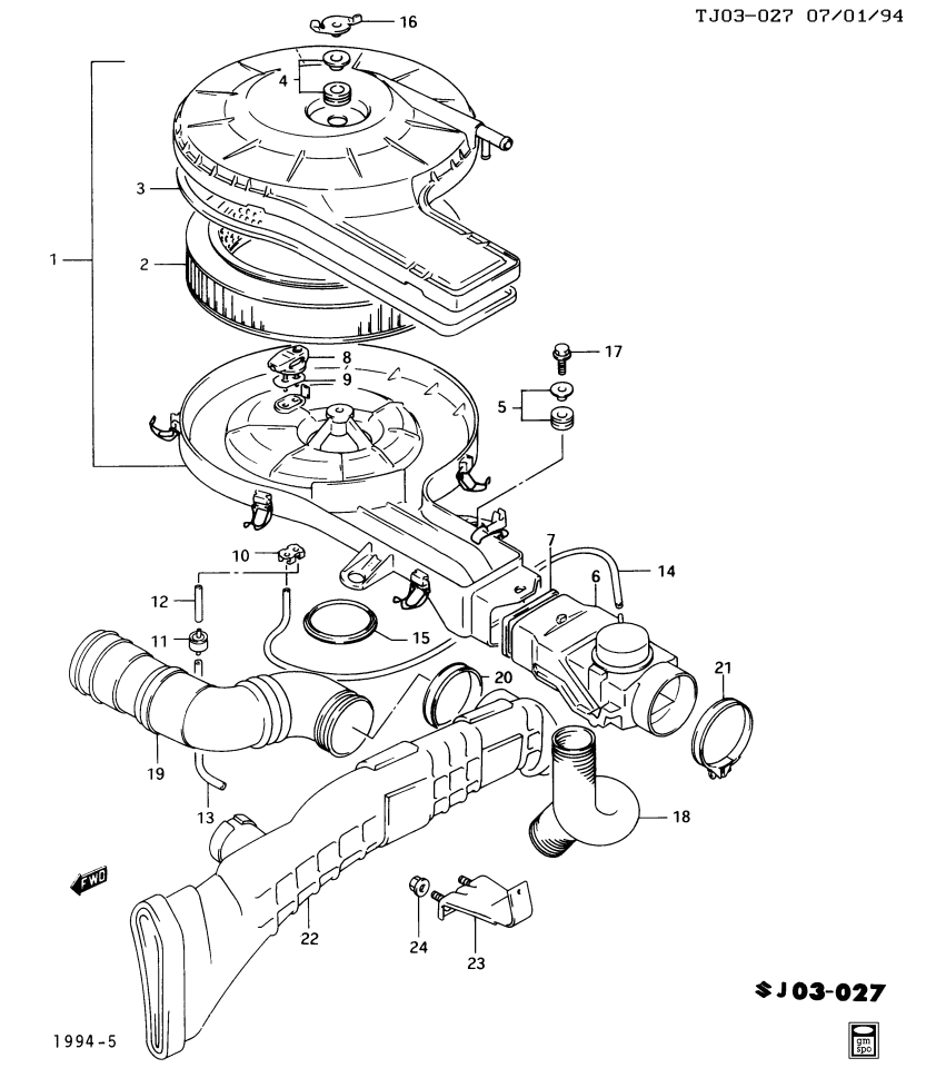 GM 30014330 Clamp,Air Cleaner