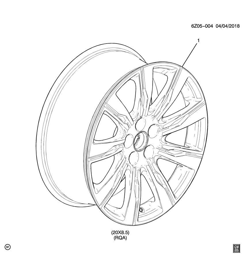 GM 84855231 Wheel, Front & Rr