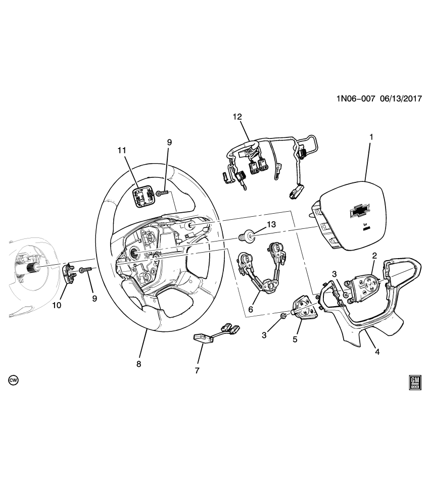 GM 84439175 Wheel Assembly, Steering *Dark Atmosphr