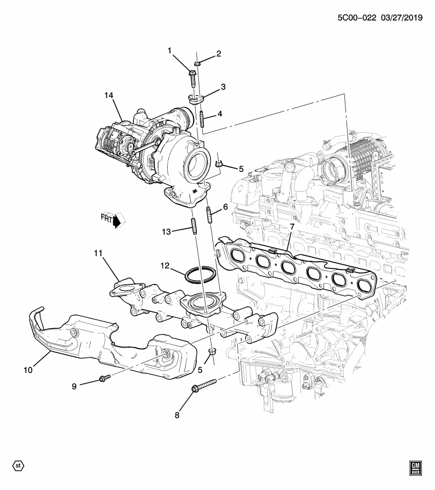 GM 40009138 TURBOCHARGER, CMPR AIR INT