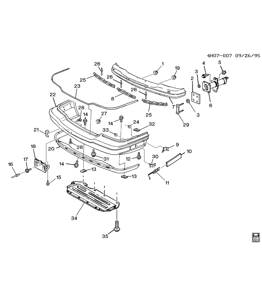 GM 25616209 Attachment Pkg, Front License