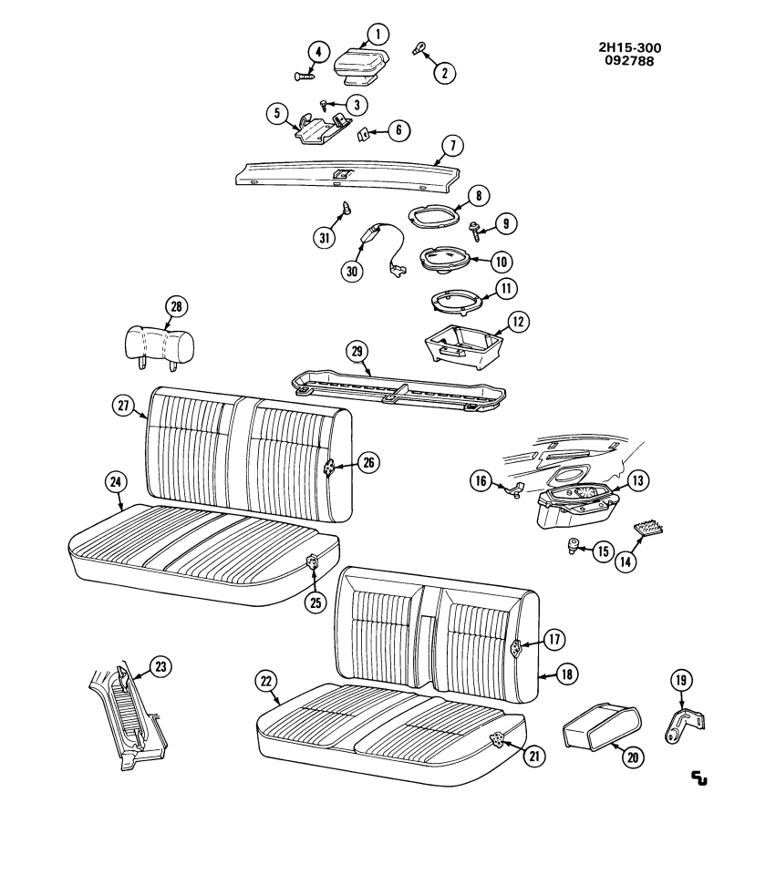 GM 20732532 STRIP, Seat Belt