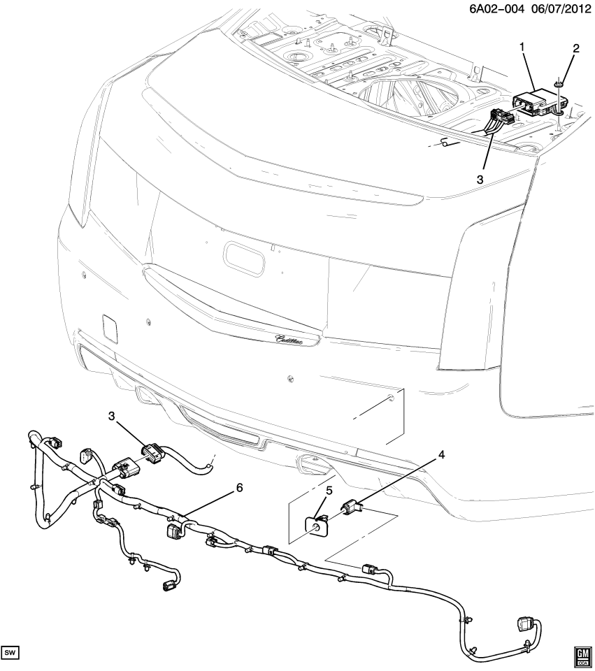 GM 23413154 Harness Assembly, B/U Alarm Wrg