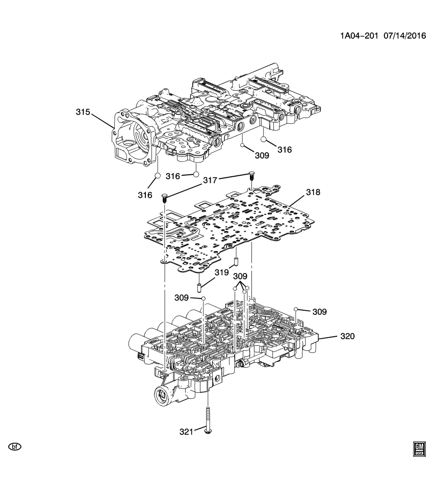 GM 24273684 Plate Assembly, Control Valve Body Spacer (W/ Gasket)