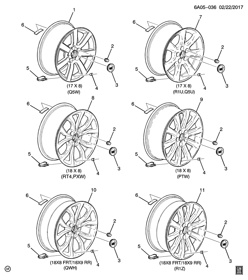 GM 22921892 Wheel Rim, 17X8J Aluminum 42Mm Outside 115X5Xm12 Bellcrank *Polished
