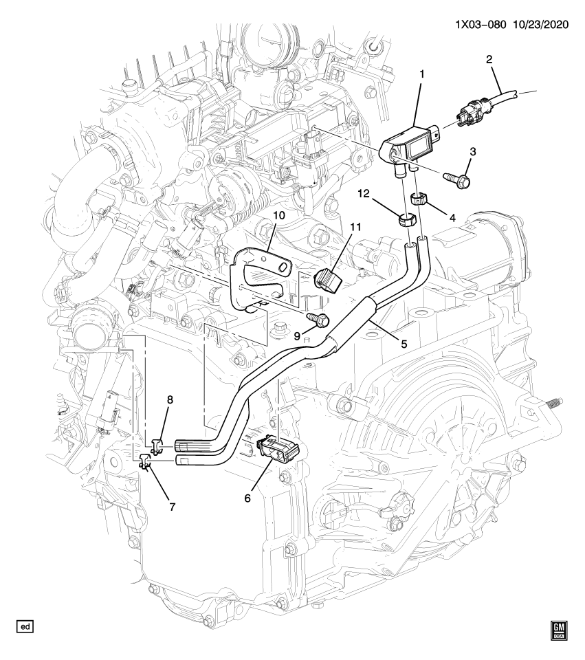 GM 55505279 Clip, Exhaust Pressure Differential Sensor Pipe