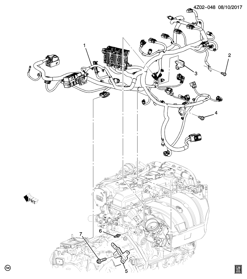 GM 13358061 Bracket, Ecm Wiring Harness
