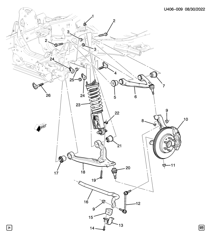 GM 86782044 SHAFT-FRT STAB