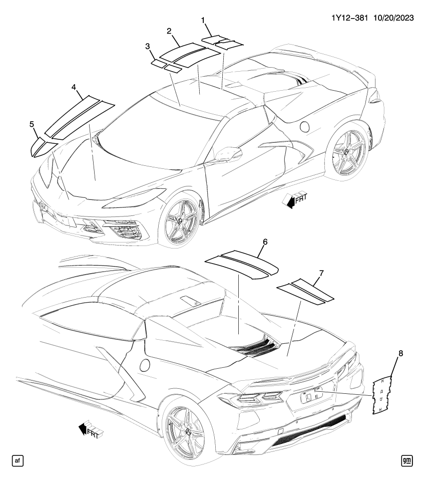 GM 87852885 DECAL-RF PNL *CARBON FLASHT