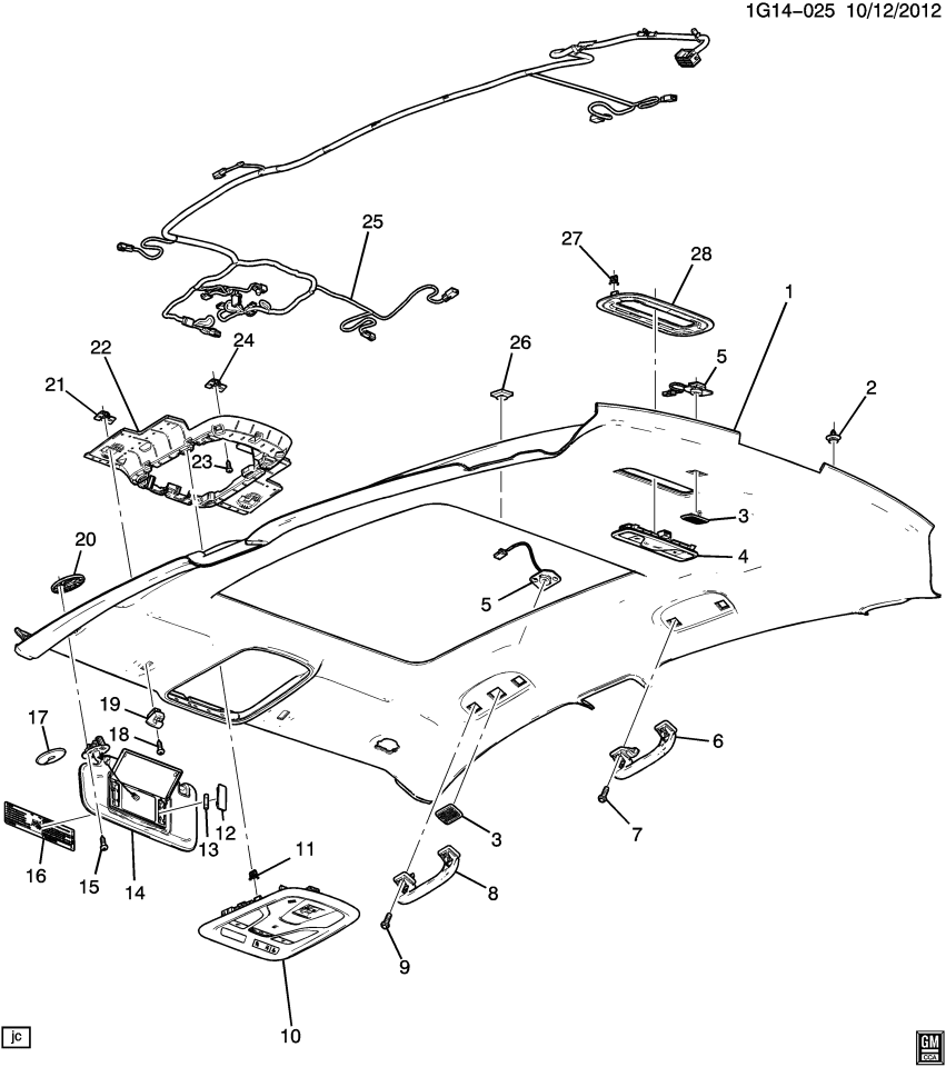 GM 22739532 Harness Assembly, Roof Accessory Wiring