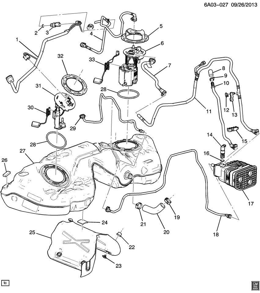 GM 23247882 Harness Assembly, Fuel Sender Wiring
