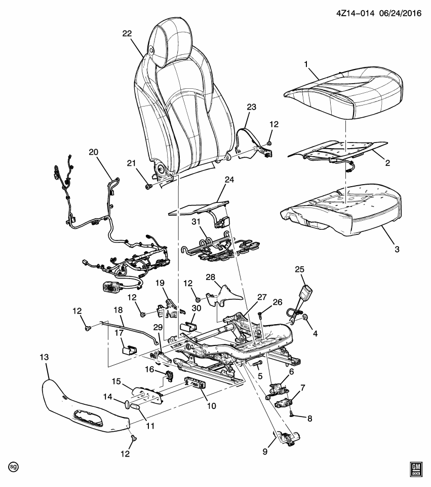 GM 26249920 Module Kit, Airbag Front Pass Presence (W)