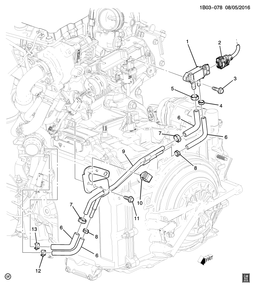 GM 55353930 Clamp,Exhaust Pressure Differential Sensor Hose (At Exhaust Pipe)