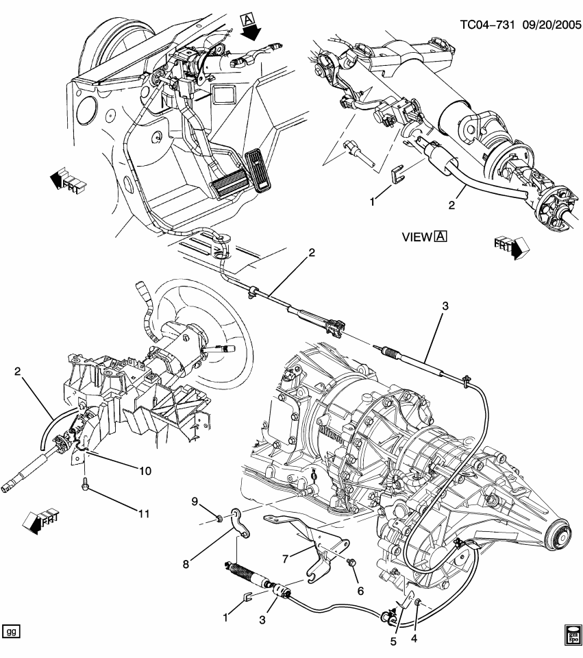 GM 15207449 Bracket, Automatic Transmission Range Selector Lever Cable Clip