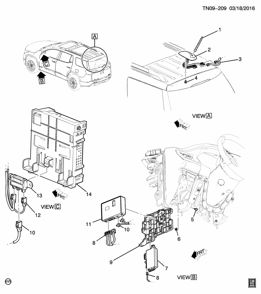 GM 23159733 Cable Assembly, Antenna Coaxial (Communicate Interface Module To)