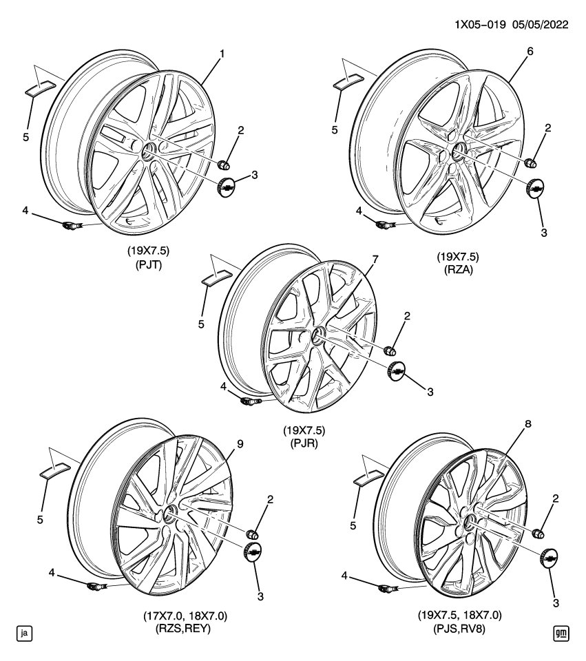 GM 84533967 Wheel, Front & Rr