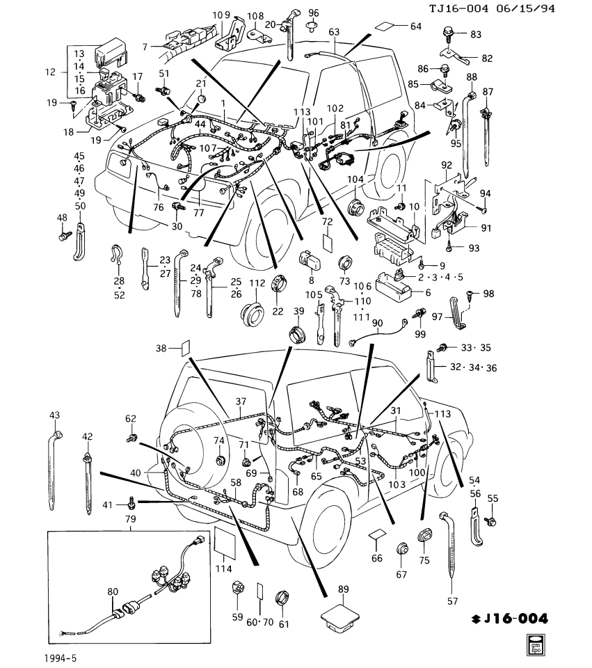 GM 30004976 Retainer, Electronic Brake Control Wiring Harness