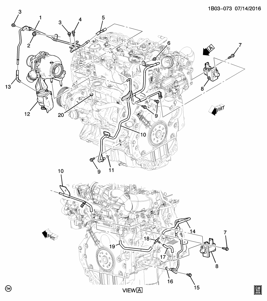 GM 55502456 Hose, Turbo Wastegate Actuator