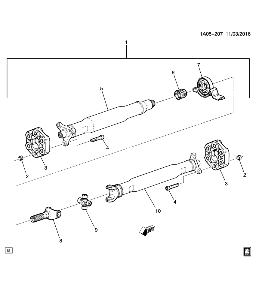 GM 84048450 Coupling Kit, Propeller Shaft