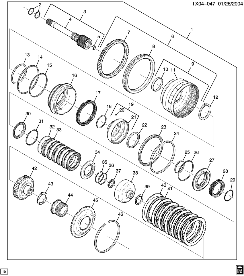 GM 29540518 Housing Assembly,1-2-3-4-5 Clutch Piston (W/Power Take-Off)