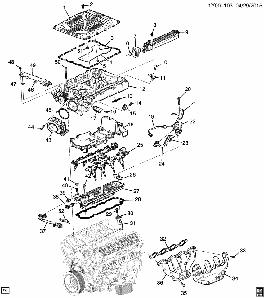 GM 12697807 MANIFOLD ASM-VLV LFTR OIL