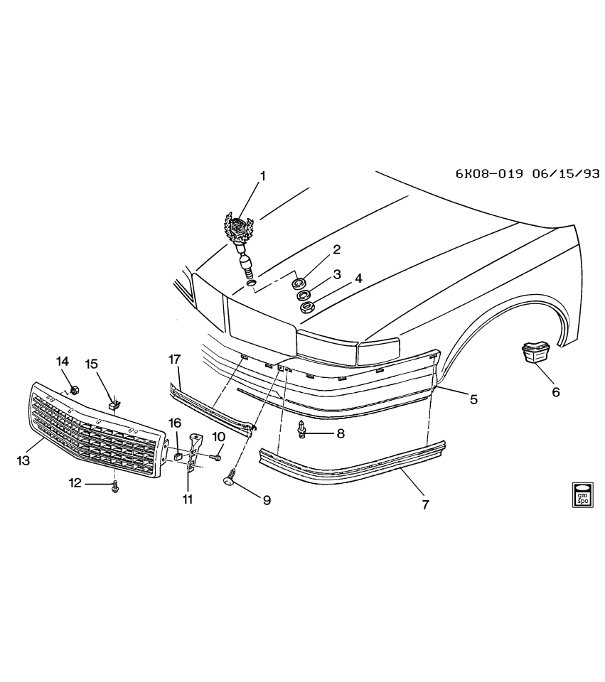 GM 3548187 Grille, Radiator