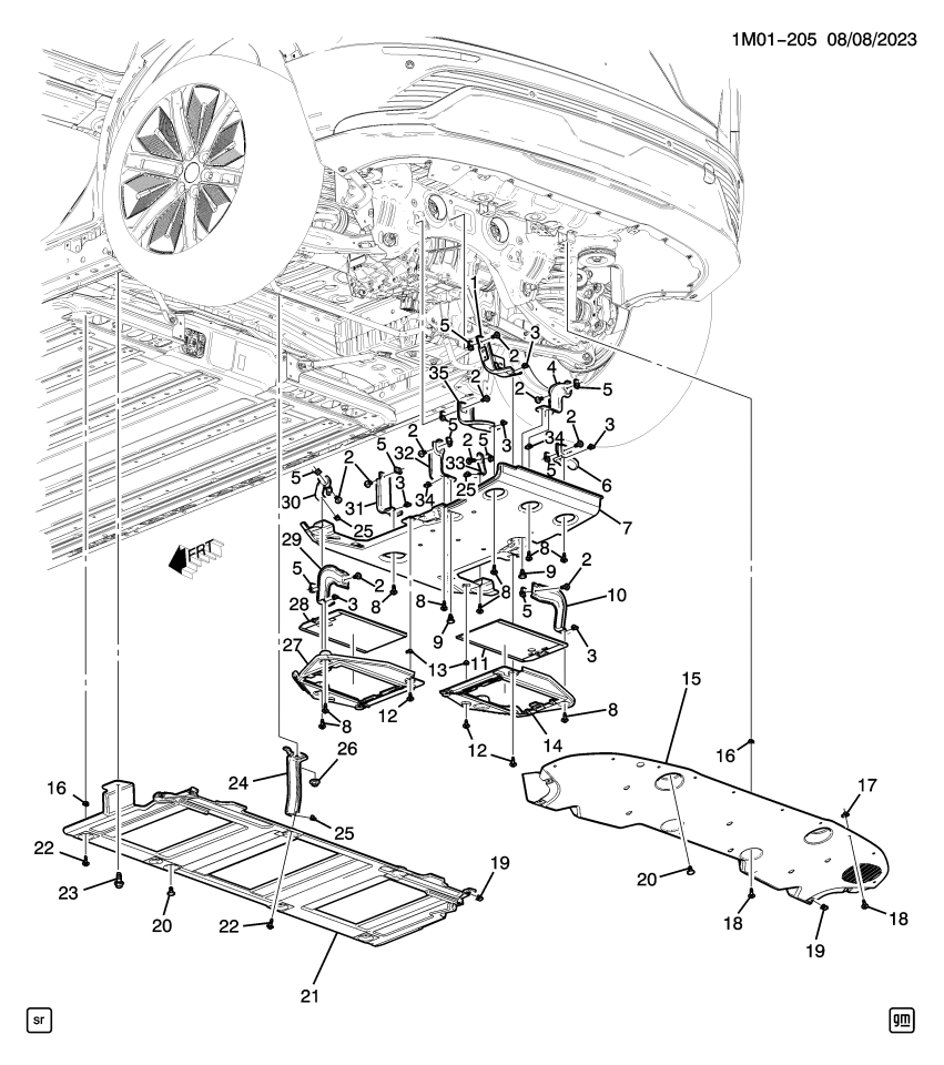 GM 85658641 DEFLECTOR ASM-U/B FRT AIR