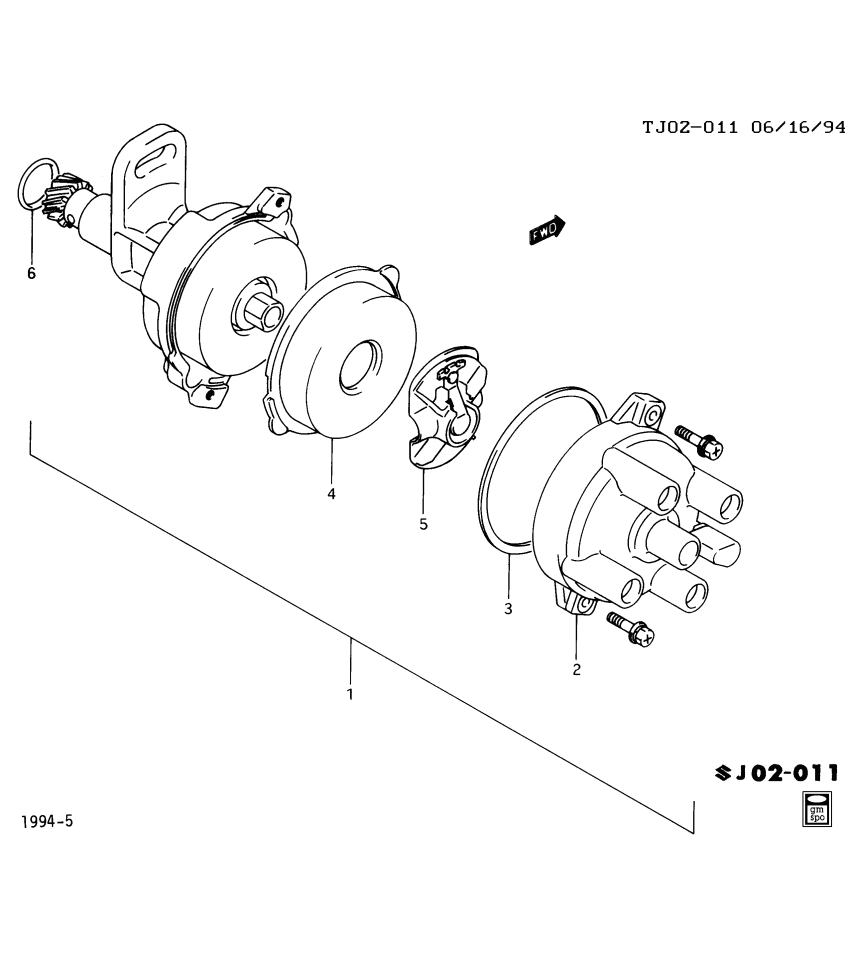 GM 91175660 Gasket, Distributor Cap
