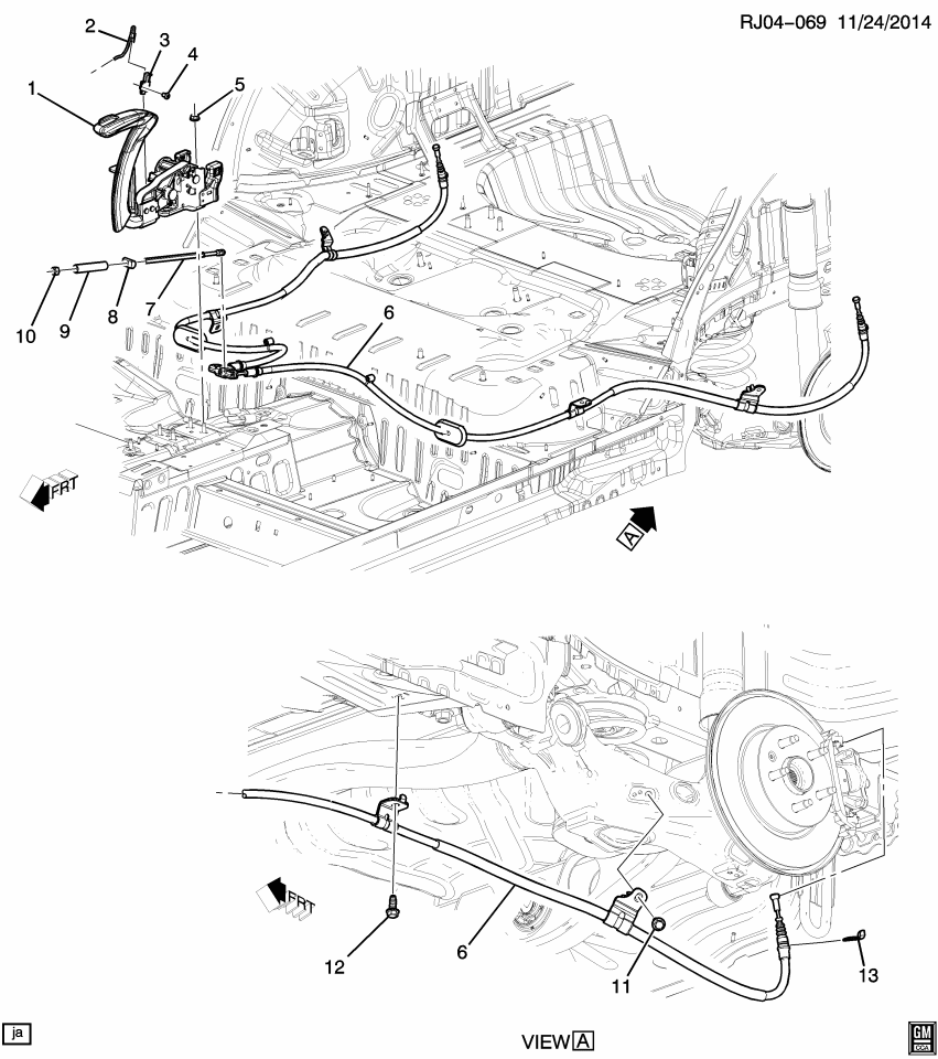 GM 95911102 Cable Assembly, Parking Brake Front