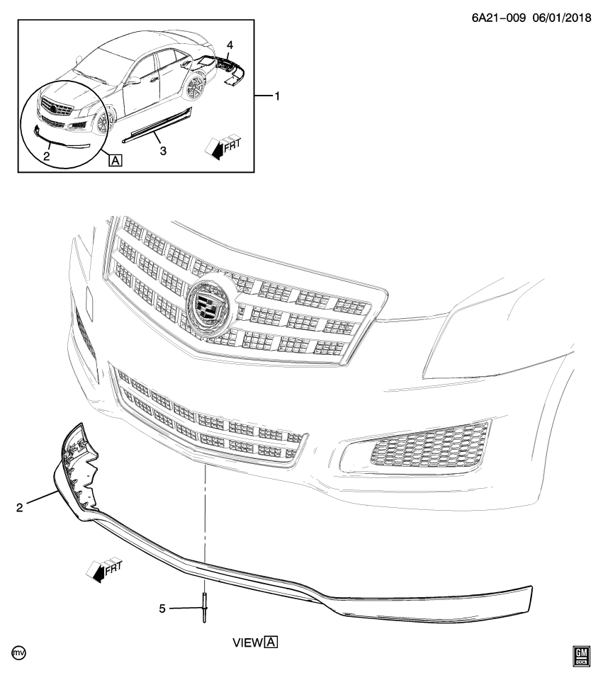 GM 23350561 Fascia Pkg, Front Bumper *Paint To Mat