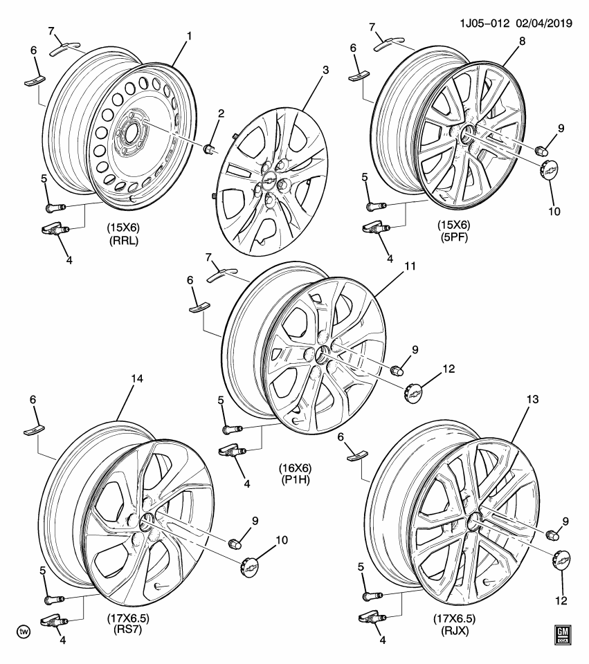 GM 95087758 Wheel Rim, 17X6.5 *Install .30