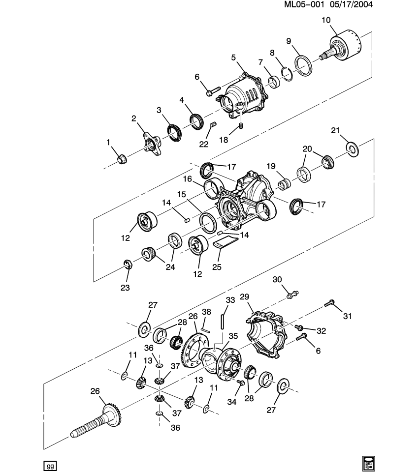 GM 12569927 Ring, Differential Bearing Retainer