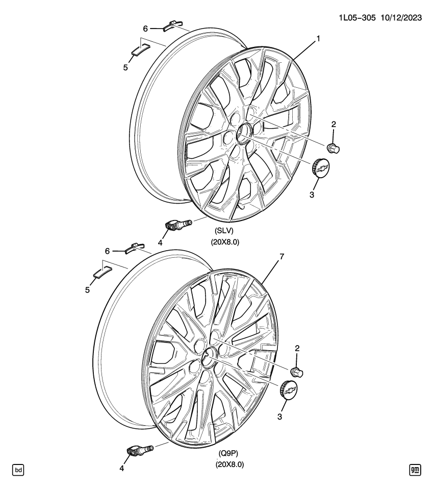 GM 26421985 WHEEL-FRT & RR
