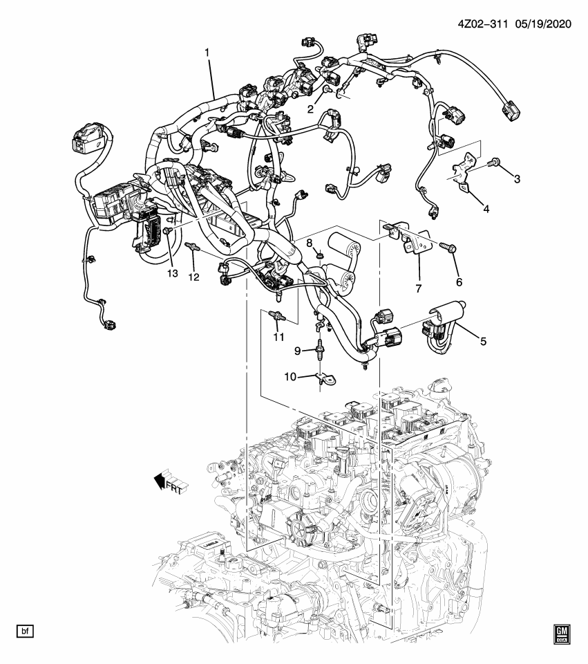 GM 84569357 Bracket Assembly, Eng Wrg Harn (To Trans)
